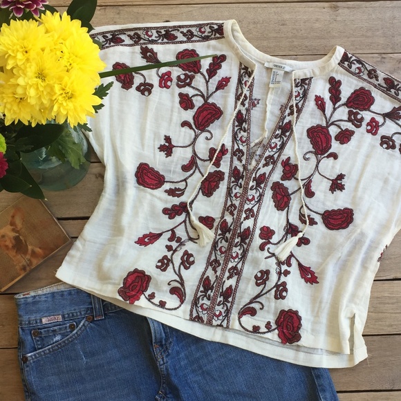 embroidered tops forever 21